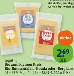 tegut Tegut bio-emmentaler Angebot