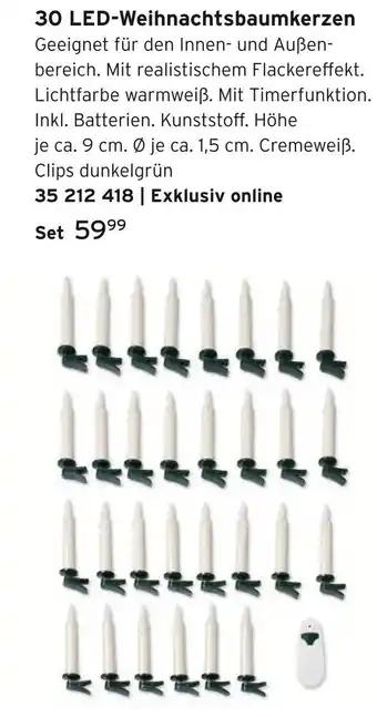 Tchibo 30 led-weihnachtsbaumkerzen Angebot