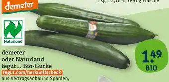 tegut Demeter bio-gurke Angebot