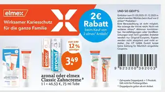 tegut Elmex classic zahncreme Angebot