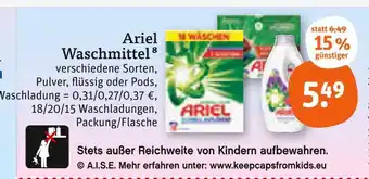 tegut Ariel waschmittel Angebot