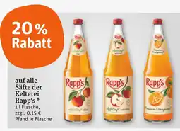 tegut Kelterei rapp‘s saft Angebot