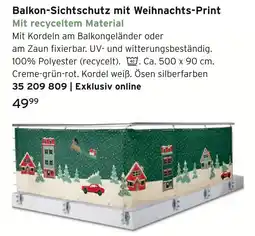 Tchibo Balkon-sichtschutz mit weihnachts-print Angebot
