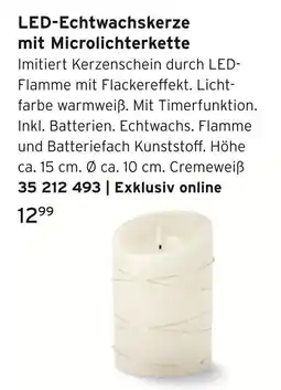 Tchibo Led-echtwachskerze mit microlichterkette Angebot