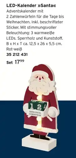 Tchibo Led-kalender santa Angebot