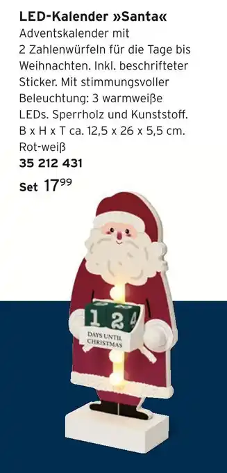 Tchibo Led-kalender santa Angebot