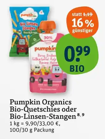tegut Pumpkin organics bio-quetschies Angebot
