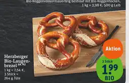 tegut Herzberger bio-laugenbrezel Angebot