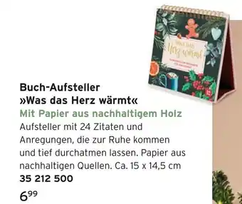 Tchibo Buch-aufsteller was das herz wärmt Angebot