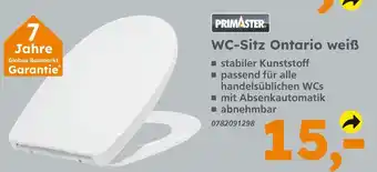Globus Baumarkt Primaster wc-sitz ontario weiß Angebot