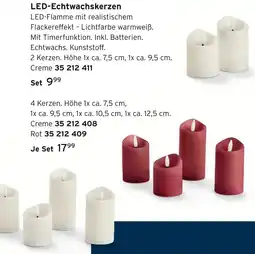 Tchibo Led-echtwachskerzen höhe 1x ca. 7,5 cm, 1x ca. 9,5 cm Angebot