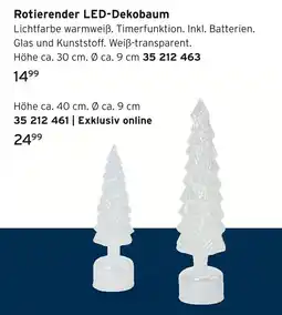 Tchibo Rotierender led-dekobaum höhe ca. 30 cm. ø ca. 9 cm Angebot