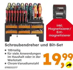 Globus Baumarkt Schraubendreher und bit-set Angebot