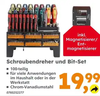 Globus Baumarkt Schraubendreher und bit-set Angebot