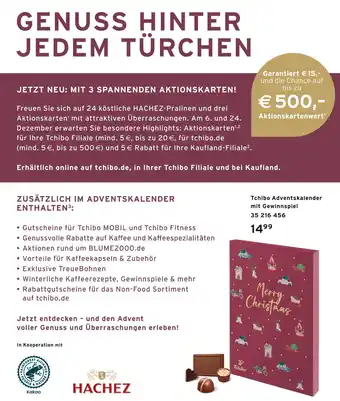 Tchibo Hachez tchibo adventskalender mit gewinnspiel Angebot