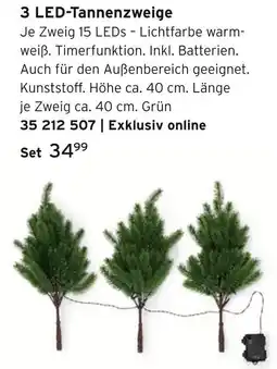 Tchibo 3 led-tannenzweige Angebot