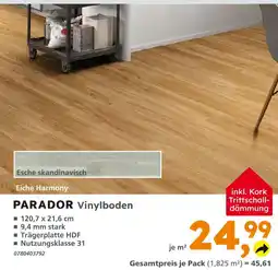 Globus Baumarkt Parador vinylboden eiche harmony Angebot