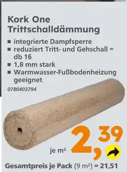 Globus Baumarkt Kork one trittschalldämmung Angebot