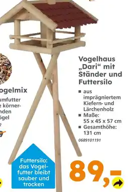 Globus Baumarkt Vogelhaus 'dari' mit ständer und futtersilo Angebot