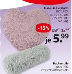 ROLLER Kissen in herzform Angebot