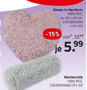 ROLLER Kissen in herzform Angebot