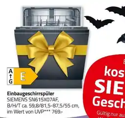 ROLLER Siemens einbaugeschirrspüler Angebot
