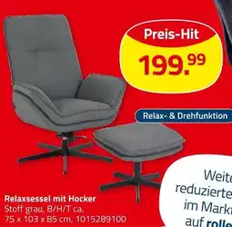 ROLLER Relaxsessel mit hocker Angebot