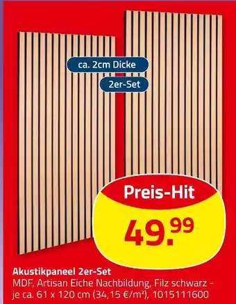 ROLLER Akustikpaneel 2er-set Angebot