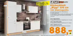 Globus Baumarkt Menke möbelwerke küchenblock „biggi“ 270 cm Angebot