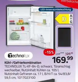 ROLLER Technolux kühl-/gefrierkombination Angebot
