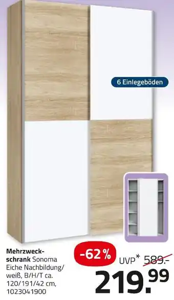 ROLLER Mehrzweckschrank sonoma Angebot