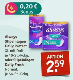 nahkauf Always slipeinlagen daily protect xl mit duft Angebot