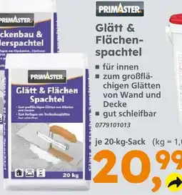 Globus Baumarkt Primaster glätt & flächenspachtel Angebot