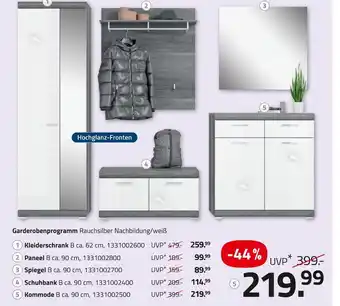 ROLLER Garderobenprogramm Angebot