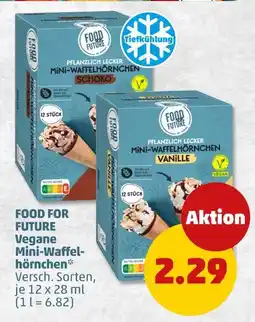 PENNY Food for future vegane mini-waffelhörnchen schoko Angebot