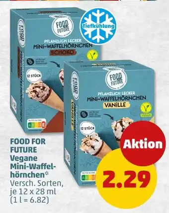 PENNY Food for future vegane mini-waffelhörnchen schoko Angebot