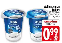 Edeka Weihenstephan joghurt 0,1% Angebot