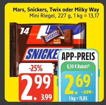 Marktkauf Mars mini riegel Angebot