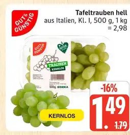 Marktkauf Gut & günstig tafeltrauben hell Angebot