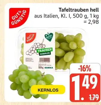 Marktkauf Gut & günstig tafeltrauben hell Angebot