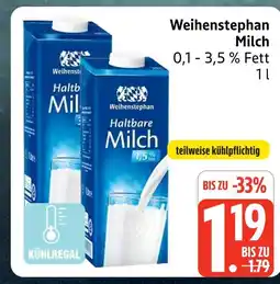 Marktkauf Weihenstephan milch Angebot