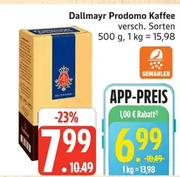 Marktkauf Dallmayr dallmayr prodomo kaffee Angebot