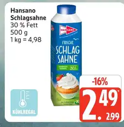 Marktkauf Hansano schlagsahne Angebot