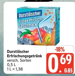 Marktkauf Durstlöscher erfrischungsgetränk eistee pfirsich-geschmack Angebot