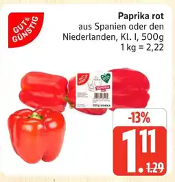 Marktkauf Gut & günstig paprika rot Angebot