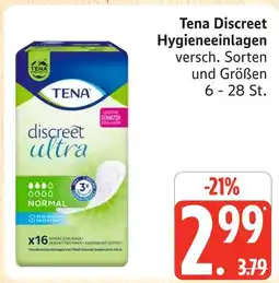 Marktkauf Tena discreet hygieneeinlagen Angebot