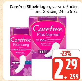 Marktkauf Carefree slipeinlagen Angebot
