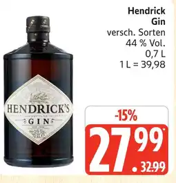 Marktkauf Hendrick gin Angebot