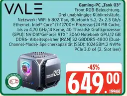 Marktkauf Vale gaming-pc „tank 03“ Angebot