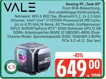 Marktkauf Vale gaming-pc „tank 03“ Angebot
